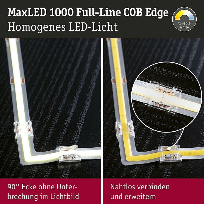 Paulmann MaxLED 1.000 LED-Band-Set Stripe Edge Full-Line COB (3 cm, Mehrfarbig, 0,65 W, 60 lm, 230 V - 240 V) | BAUHAUS