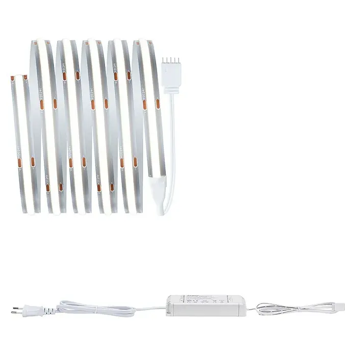 Paulmann MaxLED 500 Verlängerungs-Set Full-Line COB - 1,5 m, 12 W, Tageslichtweiß, 900 lm - LED-Streifen Set: Flexible, weiße LED-Leuchten mit Netzteil, ideal zur indirekten Beleuchtung und individuellen Lichtgestaltung im Innenbereich.