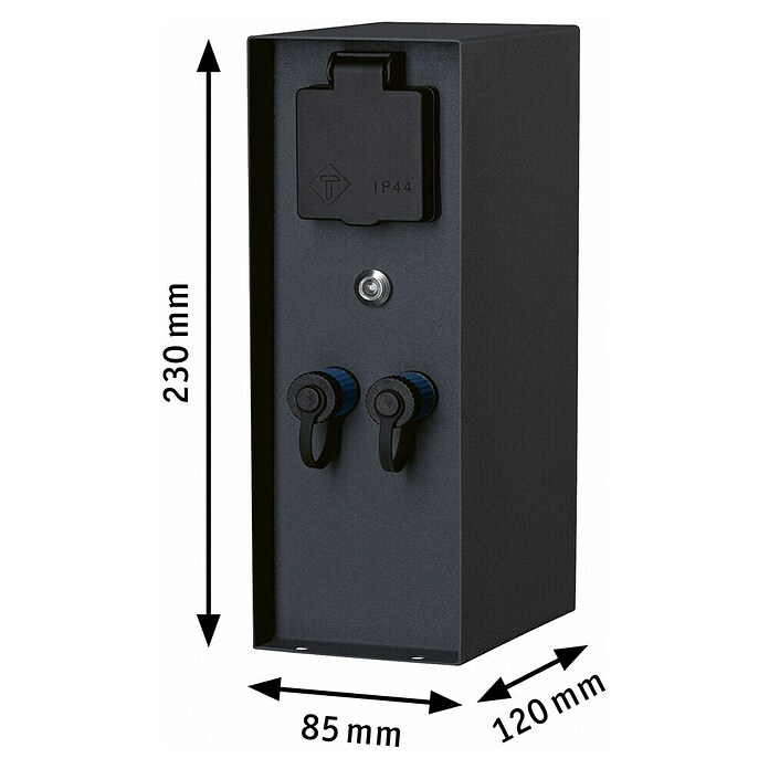 Paulmann Plug & Shine Ugradbeno podizna utičnica Rio  (Visina: 23 cm, IP44, Ugrađen senzor sumraka) | BAUHAUS