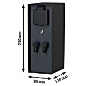 Paulmann Plug & Shine Ugradbeno podizna utičnica Rio  (Visina: 23 cm, IP44, Ugrađen senzor sumraka) | BAUHAUS