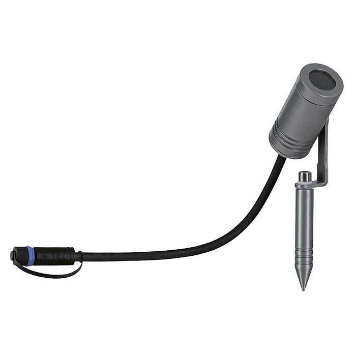 Paulmann Plug & Shine Vrtna LED spot svjetiljka Radix  (7 W, IP65, Topla bijela, Siva) | BAUHAUS