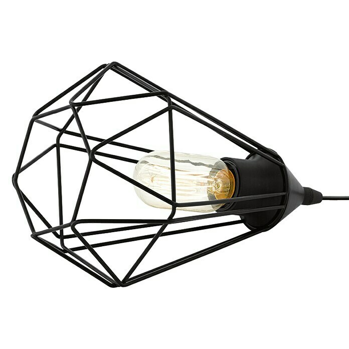 Eglo Tarbes Lámpara de sobremesa (60 W, Negro, L x An x Al: 26,5 x 26,5 x 17,5 cm)