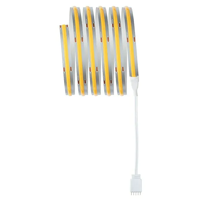 Paulmann MaxLED 1.000 Basis-Set Full-Line COB - 150 cm, 21 W, Warmweiß, 1.620 lm - LED-Streifen mit gelber Lichtleiste und weißem Anschlusskabel für stimmungsvolle Beleuchtung im Innenbereich.