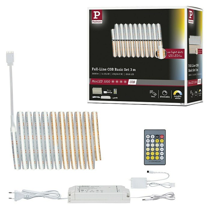Paulmann MaxLED 1.000 Osnovni set Full-Line COB  (300 cm, 31 W, Raznobojno, 3.600 lm) | BAUHAUS