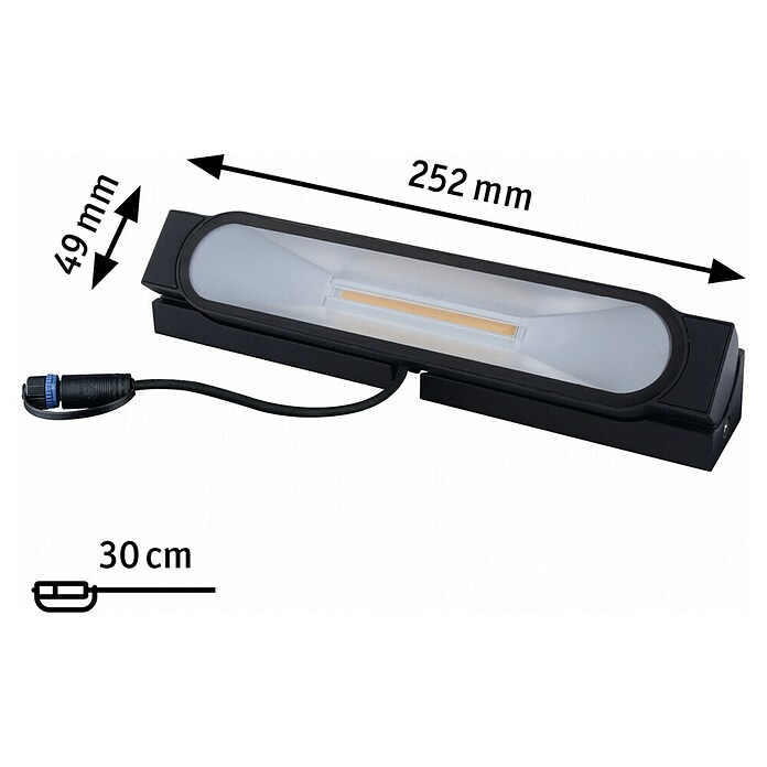 Paulmann Plug & Shine Foco de pared LED Ito (L x An x Al: 4,9 x 25,2 x 22,4 cm, Blanco cálido) | BAUHAUS