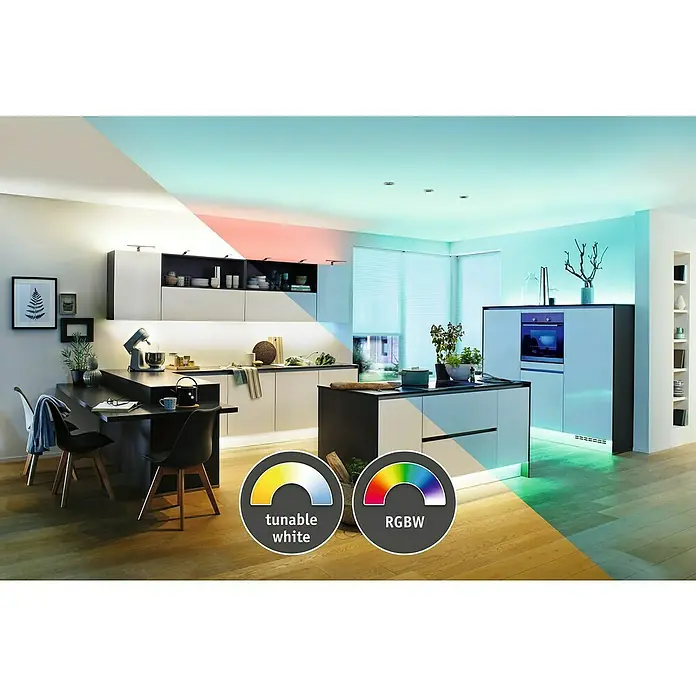 Paulmann MaxLED Tunable White Controller - Passend für: MaxLED RGBW - Intelligente Küchenbeleuchtung zeigt abstimmbare Weiß- und RGBW-Farboptionen und schafft verschiedene Atmosphären mit heller und farbiger Beleuchtung.