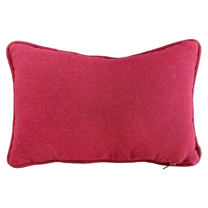 Cojín Velero Sail - 30 x 20 cm, Textil, Rojo, Rectangular - Cojín rojo con textura rugosa y cremallera. Perfecto para decoración y confort, ideal para sofá o cama.