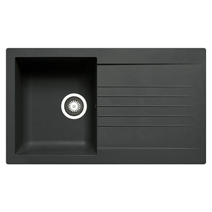 Pyramis Einbauspüle Siroko (B x L: 86 x 50 cm, Innenbreite Becken 1: 35 cm, Schwarz) | BAUHAUS