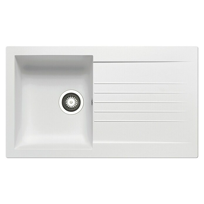 Pyramis Einbauspüle Siroko (B x L: 86 x 50 cm, Innenbreite Becken 1: 35 cm, Weiß) | BAUHAUS