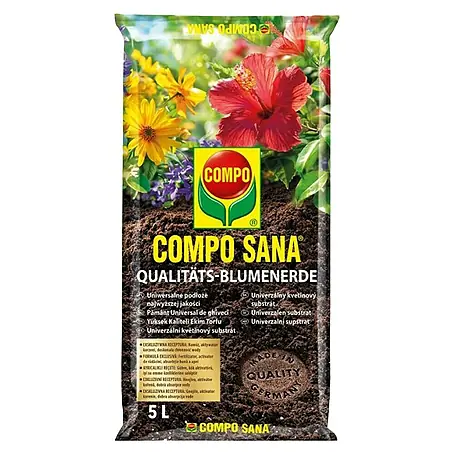 Compo Sana Blumenerde für Zimmer-, Balkon- & Gartenpflanzen
