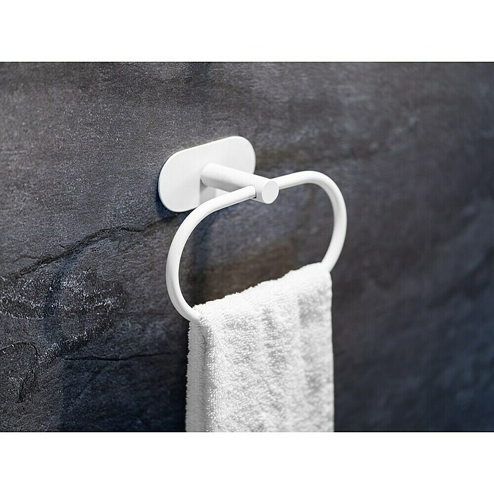 Wenko Orea Toallero de anilla (Blanco) | BAUHAUS