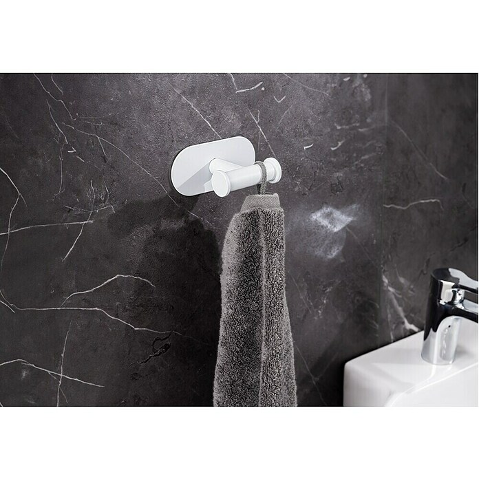 Wenko Orea Colgador de baño (Blanco) | BAUHAUS