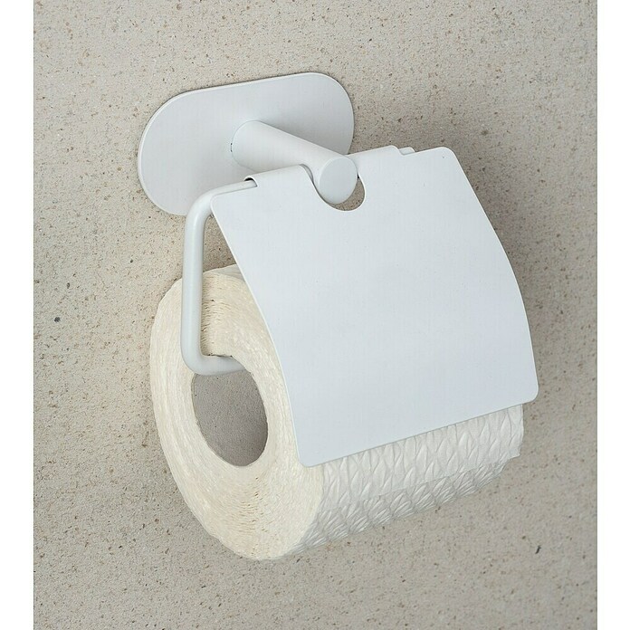 Wenko Orea Portarrollos papel higiénico (Con tapa, Blanco) | BAUHAUS