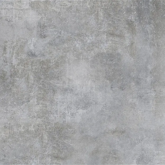 Feinsteinzeugfliese Luna Gris - 120 x 240 cm, Grau, Glänzend - Graue Betontextur mit subtilen Schattierungen und einer leicht rauen Oberfläche, ideal für moderne Designs.