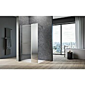 Camargue Meran Mix & Match Duschwand (B x H: 90 x 200 cm, Beschichtet, Silber, B: 570mm Spiegelglas + B: 300mm Wellenglas) | BAUHAUS