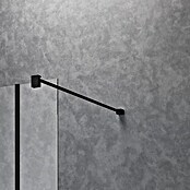 Camargue Meran Mix & Match Duschwand (B x H: 140 x 200 cm, Beschichtet, Schwarz, B: 970mm Grau + B: 400mm Klarglas) | BAUHAUS