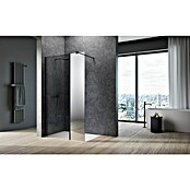 Camargue Meran Mix & Match Duschwand (B x H: 140 x 200 cm, Beschichtet, Schwarz, B: 970mm Grau + B: 400mm Spiegelglas) | BAUHAUS