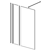 Camargue Meran Mix & Match Duschwand (B x H: 140 x 200 cm, Beschichtet, Silber, B: 970mm Klarglas + B: 400mm Wellenglas) | BAUHAUS