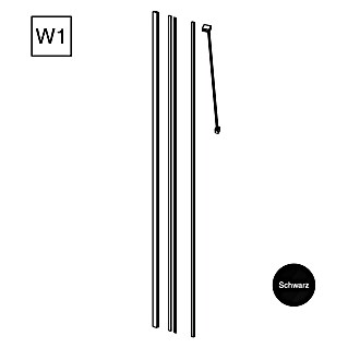 Camargue Meran Mix & Match Set okova W1 (Visina: 200 cm, Crna)