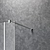 Camargue Meran Mix & Match Duschwand (B x H: 100 x 200 cm, Beschichtet, Schwarz, B: 400mm Spiegelglas + B: 570mm Wellenglas) | BAUHAUS