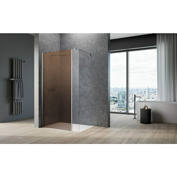 Camargue Meran Mix & Match Duschwand W2 (B x H: 40 x 200 cm, Beschichtet, Bronze) | BAUHAUS