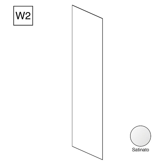 Camargue Meran Mix & Match Duschwand W2 (B x H: 20 x 200 cm, Beschichtet, Satinato) | BAUHAUS