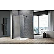 Camargue Meran Mix & Match Duschwand (B x H: 120 x 200 cm, Beschichtet, Schwarz, B: 970mm Klarglas + B: 200mm Satiniertes Glas) | BAUHAUS