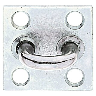 Stabilit Placa con ojal (An x L: 50 x 50 mm, Zincado)