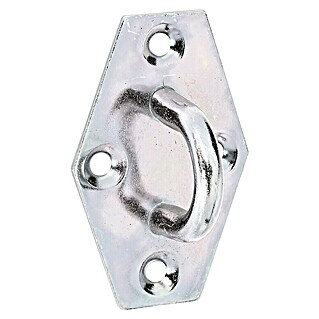 Stabilit Placa con ojal (An x L: 41 x 64 mm, Distancia desde mandril hasta placa: 23 mm)