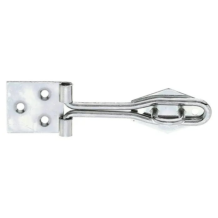 Stabilit Pestillo - L x An: 120 x 31,5 mm, Zincado - Asegure sus puertas con este robusto gancho de tormenta plateado. Perfecto para mayor seguridad y fácil instalación con tres tornillos.