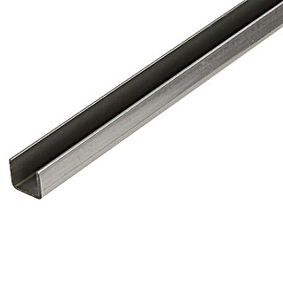 Stabilit Perfil en U (2.000 x 20 x 20 mm, Espesor: 1,7 mm, Plateado)
