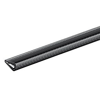Alberts Kantenschutz (PVC, L x B x H: 1,5 m x 10 mm x 7 mm, Schwarz)