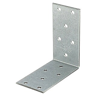 Alberts Escuadra con placa perforada (L x An x Al: 80 x 80 x 40 mm, Zincado)