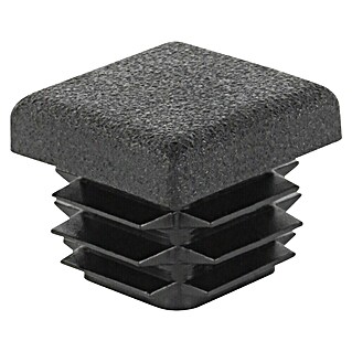 Alberts Tapón para tubo (L x An: 15 x 15 mm, Negro, 4 ud.)