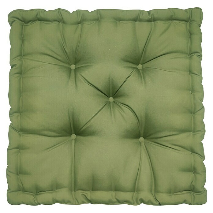 Cojín para suelo capitone water resist (Verde, 45 x 45 cm, 1 ud.) | BAUHAUS