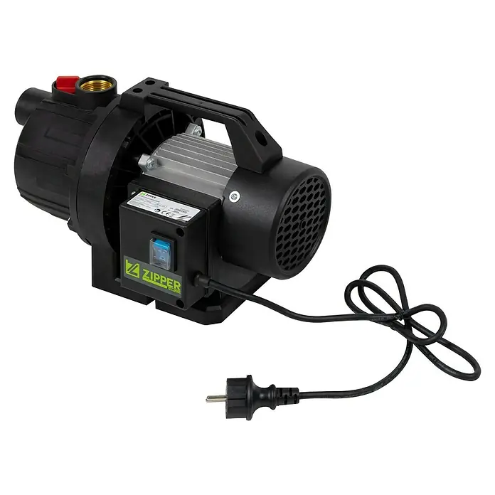 Zipper Gartenpumpe ZI-GP1200 - Max. Fördermenge: 3.800 l/h - Die Zipper ZLC800HW Jetpumpe mit robustem Design und hoher Leistung, ideal für Hauswasserversorgung und Gartenbewässerung.