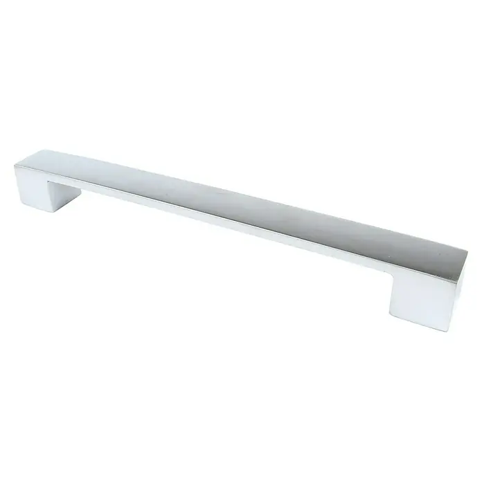 Rei Möbelgriff - Lochabstand: 192 mm, Aluminium, Aluminium, L x B x H: 225 x 23 x 25 mm - Eleganter silberner Möbelgriff aus Metall.