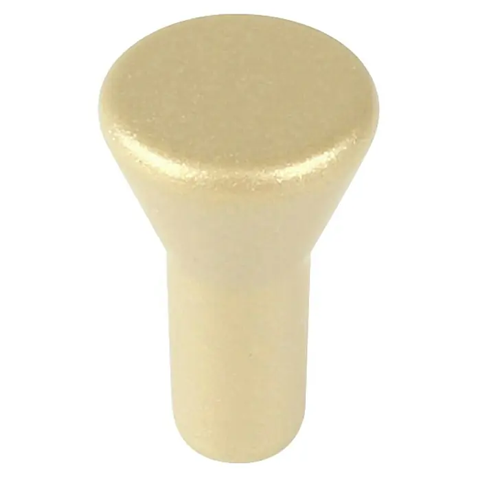 Rei Möbelknopf 861 - L x B x H: 24 x 15 x 15 mm, Zinkdruckguss, Gold - Perlweißer Möbelknauf in Cremefarbe.