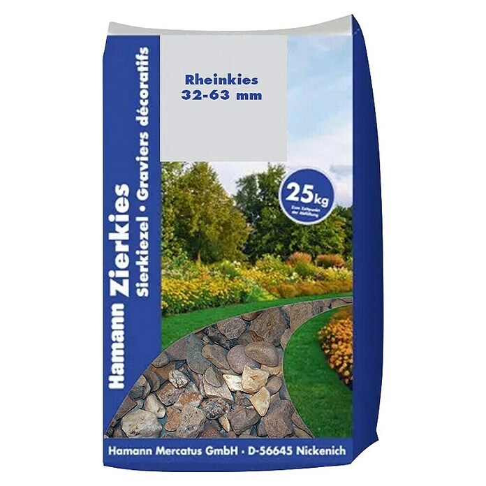 Hamann Mercatus Kies (Natur, Körnung: 32 mm - 63 mm, 25 kg) | BAUHAUS