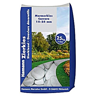 Hamann Mercatus Marmorkiesel (Carrara, Körnung: 15 mm - 25 mm, 25 kg)