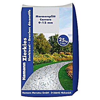 Hamann Mercatus Marmorsplitt (Carrara, Körnung: 9 mm - 12 mm, 25 kg)