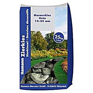 Hamann Mercatus Marmorkiesel (Grün, Körnung: 15 mm - 25 mm, 25 kg)