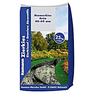 Hamann Mercatus Marmorkiesel (Grün, Körnung: 40 mm - 60 mm, 25 kg)