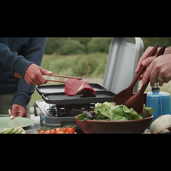 Campingaz Hornillo de gas 2 Grill & Go (Número de quemadores: 2 ud., L x An x Al: 35 x 49 x 10 cm, 4 kW) | BAUHAUS