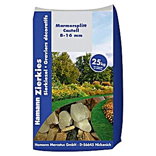 Hamann Mercatus Marmorsplitt (Castell, Körnung: 8 mm - 16 mm, 25 kg)