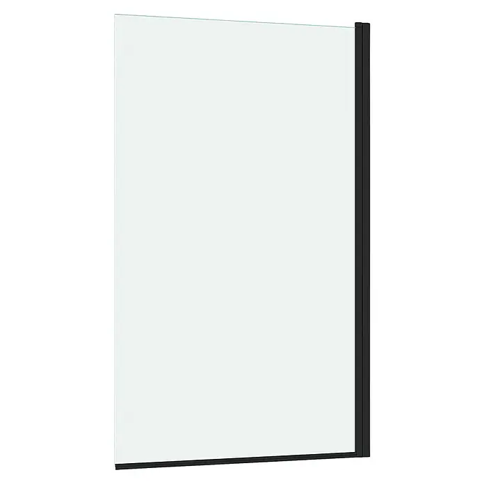 Aurlane Badewannenaufsatz Essential - B x H: 70 x 120 cm, 1 Stk., Schwarz - Feste Klarglas-Duschwand mit schwarzem Rahmen.