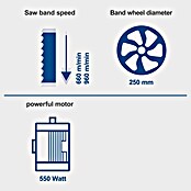 Scheppach Bandsäge HBS 261 (550 W, Durchlasshöhe: 130 mm, Durchlassbreite: 245 mm) | BAUHAUS