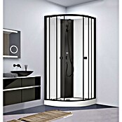 Aurlane Komplettdusche Essential Round (85 x 85 x 199,5 cm, Weiß/Schwarz) | BAUHAUS