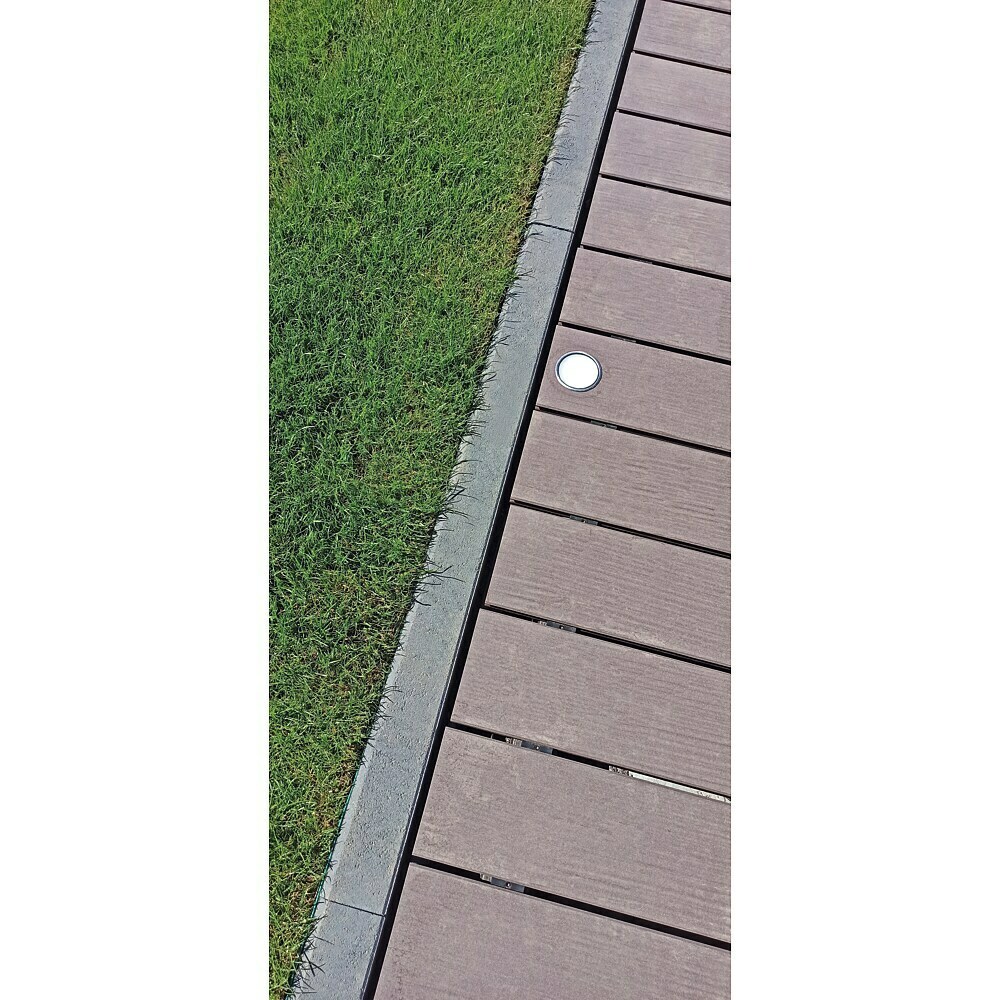 IRKA Bordo per prato sottile, 14 cm x 100 cm, con 2 vie di prevenzione della corrosione, sistema Klick-Fix, bordo zincato 14 cm, bordo per prato in metallo flessibile, barriera radicale in