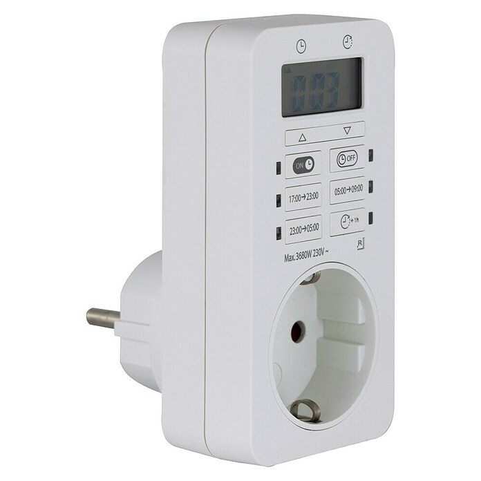 REV Stikalna ura s časovnikom Easy+  (Digitalno, Bela, 3.680 W) | 3242 - Zeitschaltuhr Innen | CBDD - Zwischenstecker | CBD - Verlängerungen, Tischsteckdosen, Kabelt | CB - Elektroinstallation | C - Elektro | BAUHAUS